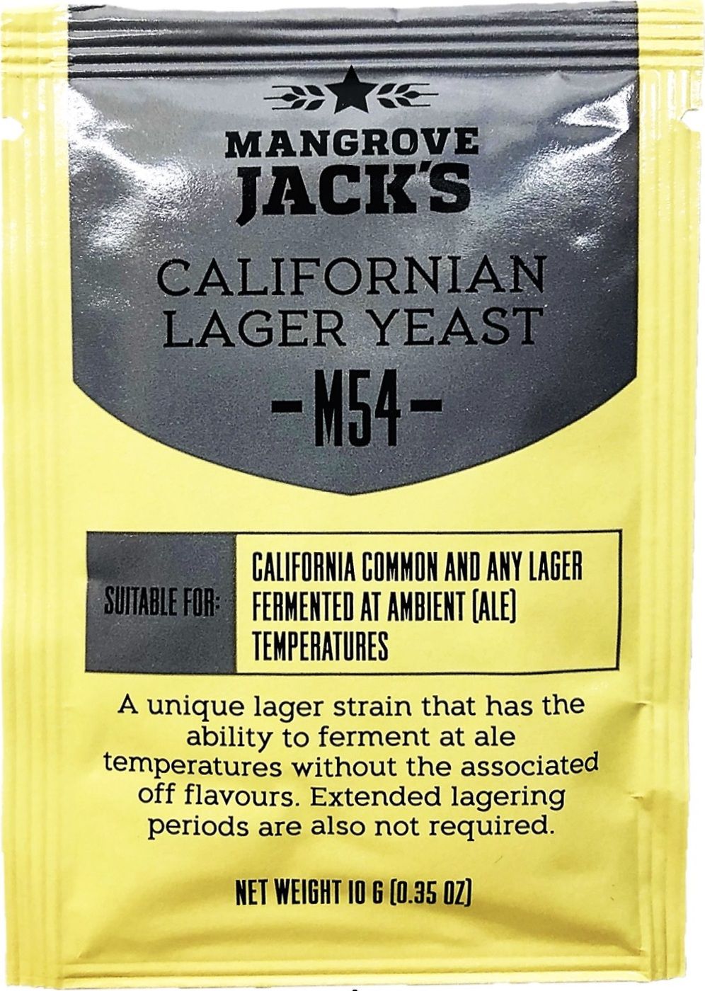 Пивные дрожжи Mangrove Jack's "Californian Lager M54", 10 г