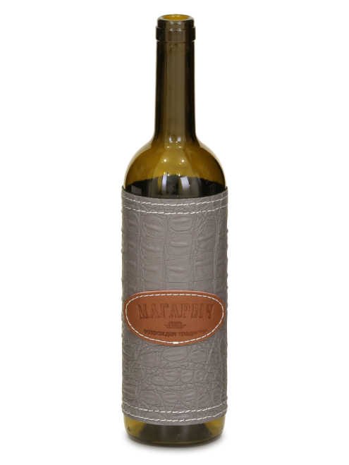 Бутылка Бордо оливковая, чехол серый