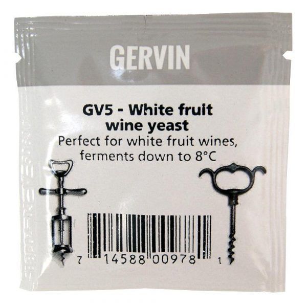 Винные дрожжи Gervin "White Fruit Wine GV5", 5 г