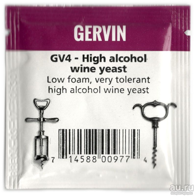Винные дрожжи Gervin "High Alcohol Wine GV4", 5 г