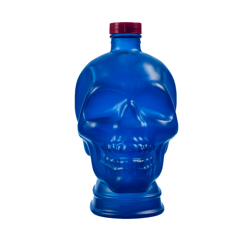 Бутыль "Череп" синий матовый 1 л.
