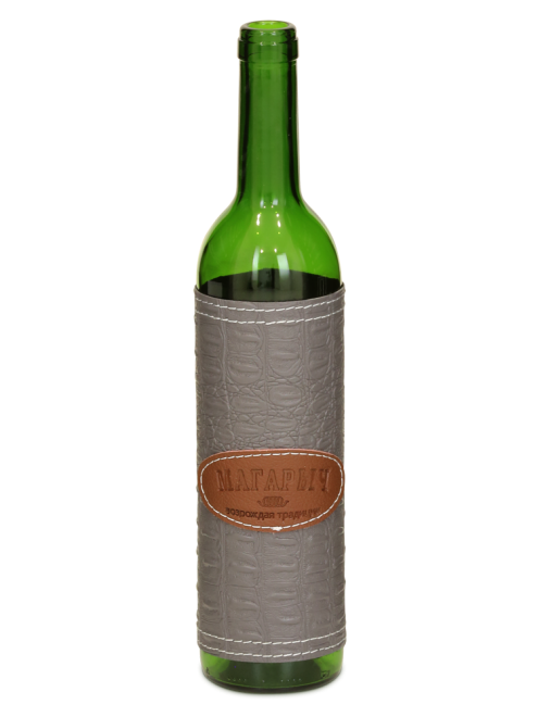Бутылка Бордо зеленая, чехол серый